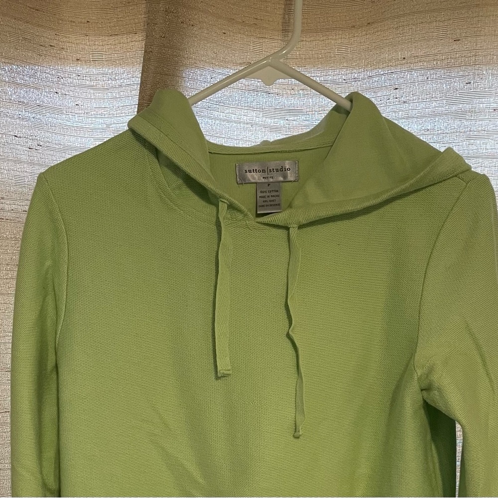 Sutton Studio Mint Green Cotton Sweater